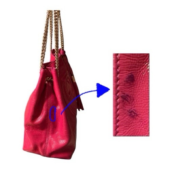 AUTH GUCCI Large Soho Fuchsia Chain Shoulder Bag NWOT - Picture 7 of 7